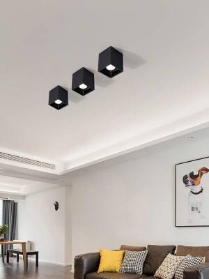 Sıva Üstü Kare Led Spot Siyah-Rose - 3