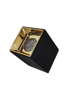 Sıva Üstü Kare Led Spot Siyah-Gold - 5