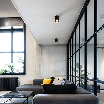 Sıva Üstü Silindir Led Spot Siyah-Gold - 5